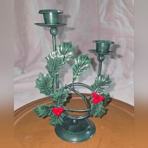 Christmas Holiday Metal Candle Holder